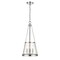 Z-Lite Prescott 3 Light Pendant, Polished Nickel & Clear 341P12-PN - alternate 1